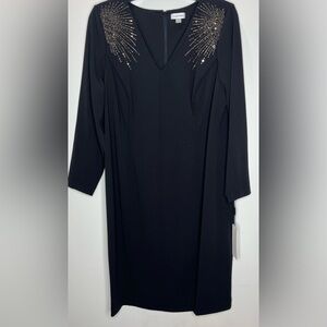 Calvin Klein Black Dress with Gold Accents